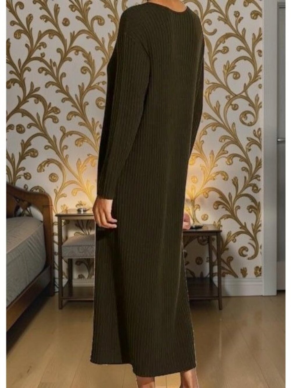 ERES Flirt Cote Long Dress Mousse Olive Sz M/L New W Tags - Picture 6 of 7